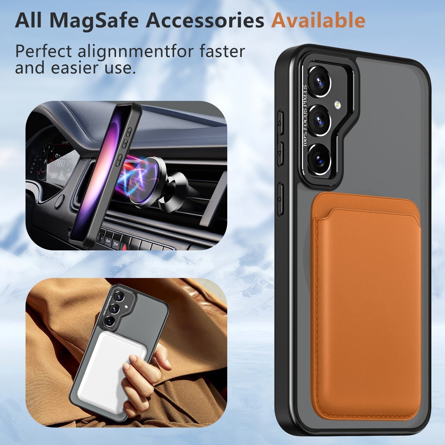 Magnetic Bracket Anti-fall Phone Case For Samsung Galaxy S23 S22 Ultra Plus Support MagSafe Wireless Charging