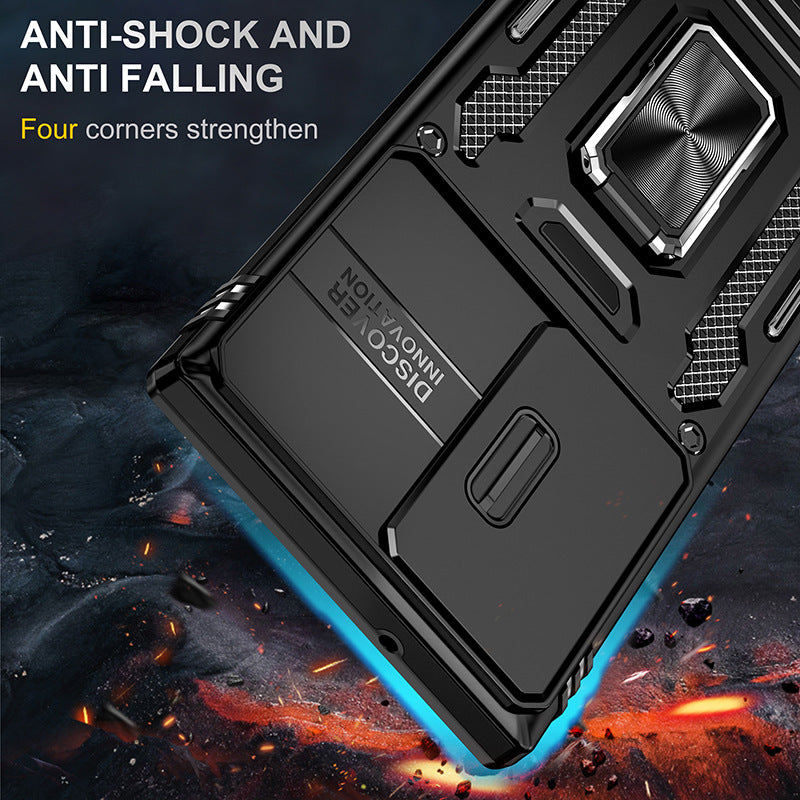 Samsung Armor Anti-fall Invisible Bracket Lens Protective Phone Case For